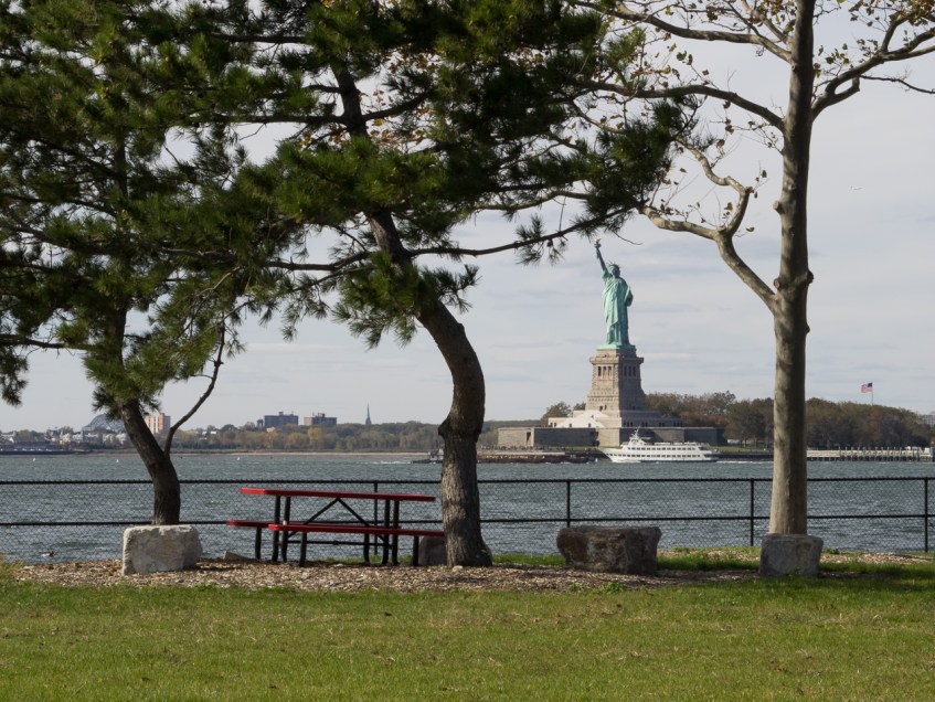Statue of Liberty, Picnic Point , Governors Island, NY, © 2016 Bob Hahn, Olympus OM-D/E-M1 OLYMPUS M.40-150mm F4.0-5.6 at 74 mm, ISO 200 Exposure: 1/125@f/18