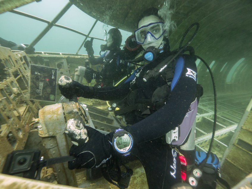 Challenger 600 Airplane Dutch Springs, Bethlehem, PA, © 2016 Bob Hahn, ON-D/E-M1 OLYMPUS M.7-14mm F2.8 at 7 mm, ISO 800 Exposure: 1/60@f/4.5